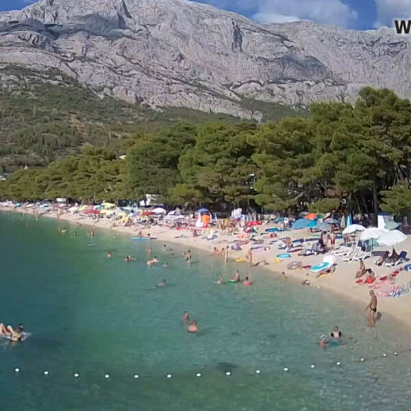 Kamera Baška Voda pláž Nikolina