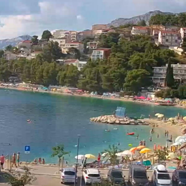 Kamera Baška Voda pláž Podluka