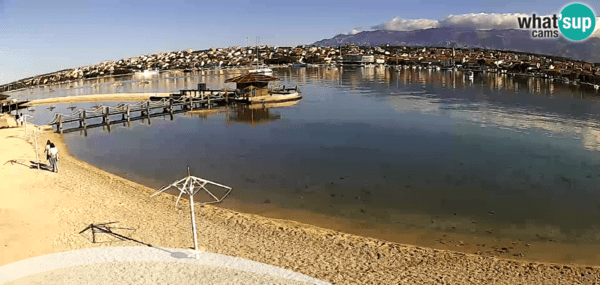 Kamera Novalja, pláž Vrtič